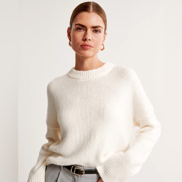Wedge Crew Sweater - Light Taupe - Large - Picture 5 of 10